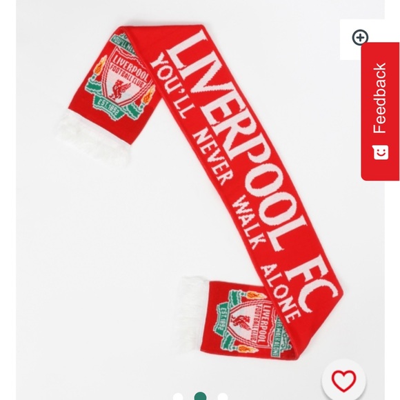 Liverpool FC Crest Scarf Officially Licensed Red and White Supporter futbol NWT - Picture 3 of 9